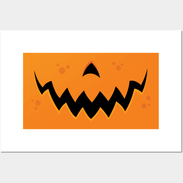 Crazy Pumpkin Jack-O-Lantern Mouth Wall Art by fizzgig